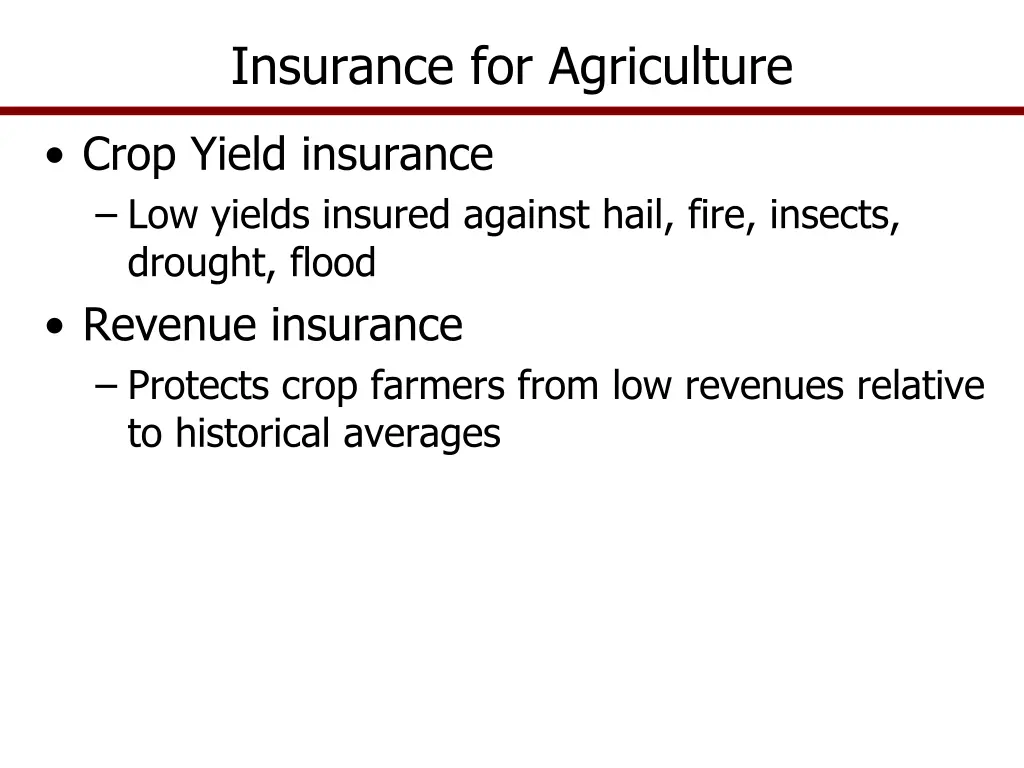 insurance for agriculture