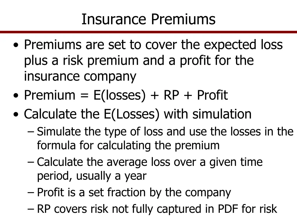 insurance premiums
