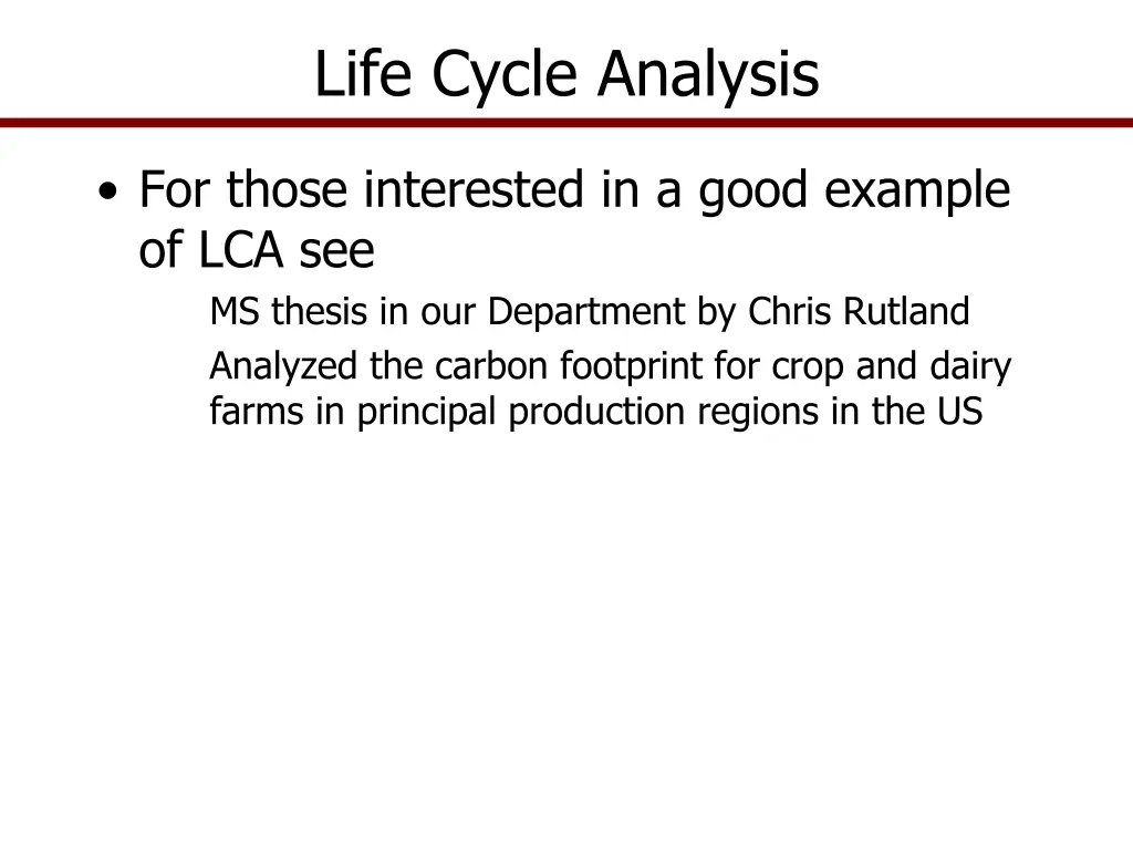 life cycle analysis 1