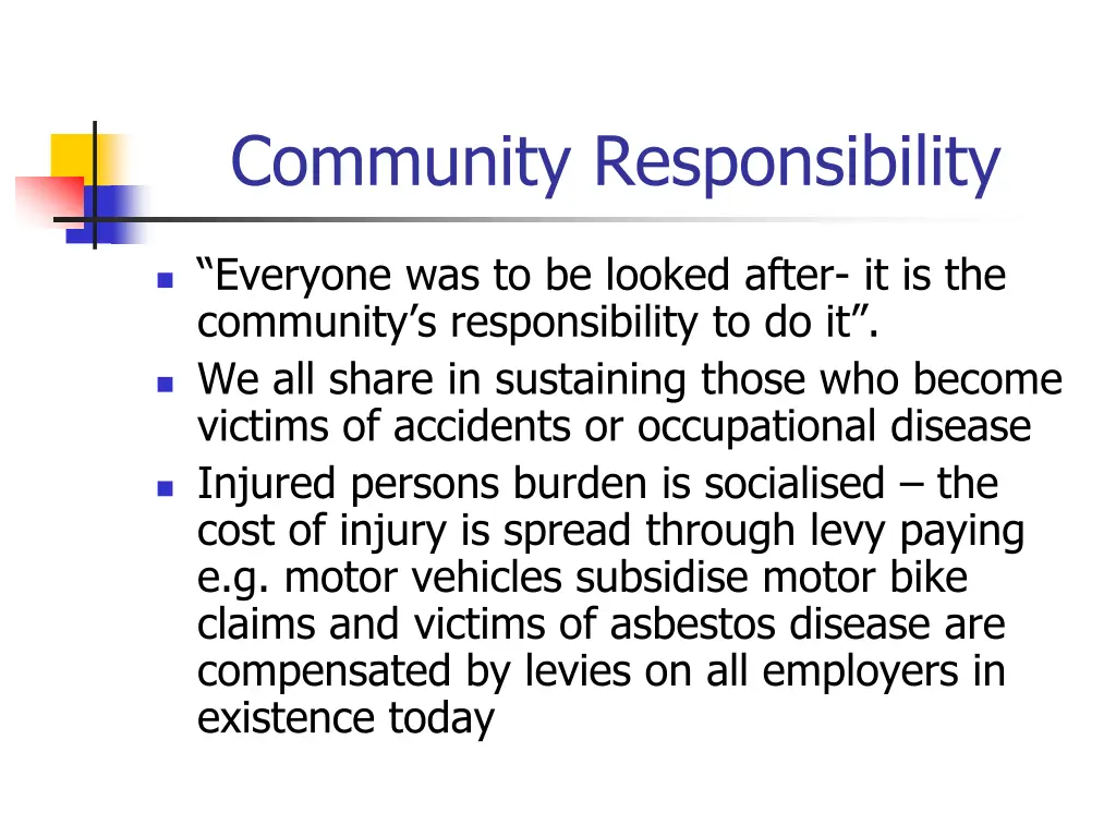 community responsibility