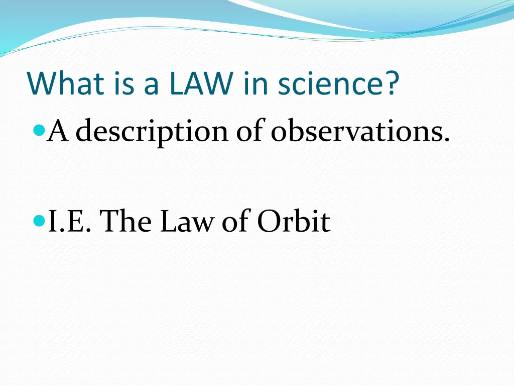 what is a law in science a description
