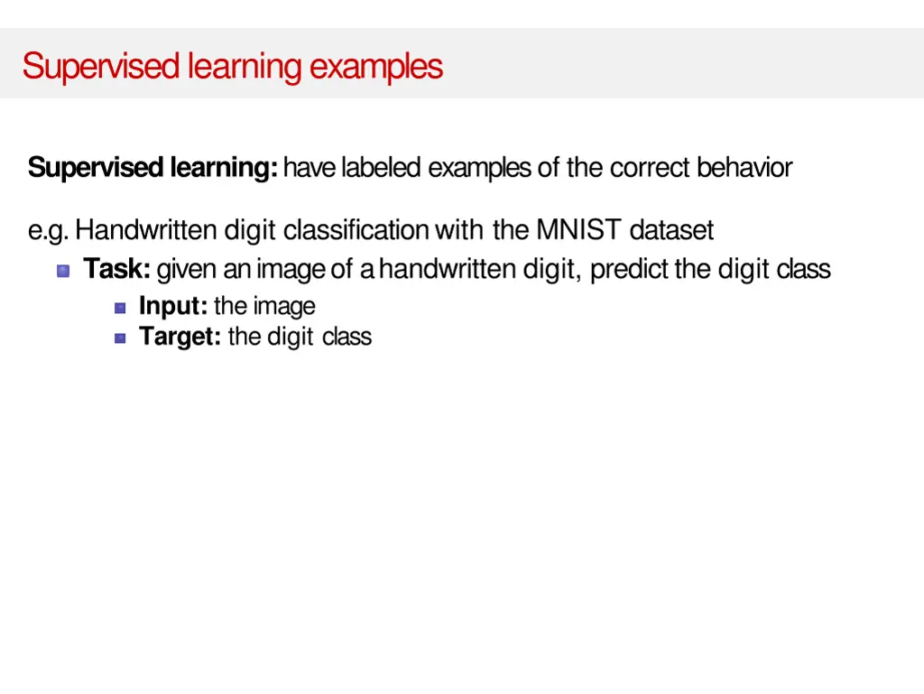 supervised learningexamples