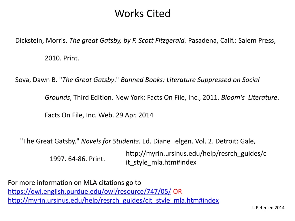 works cited