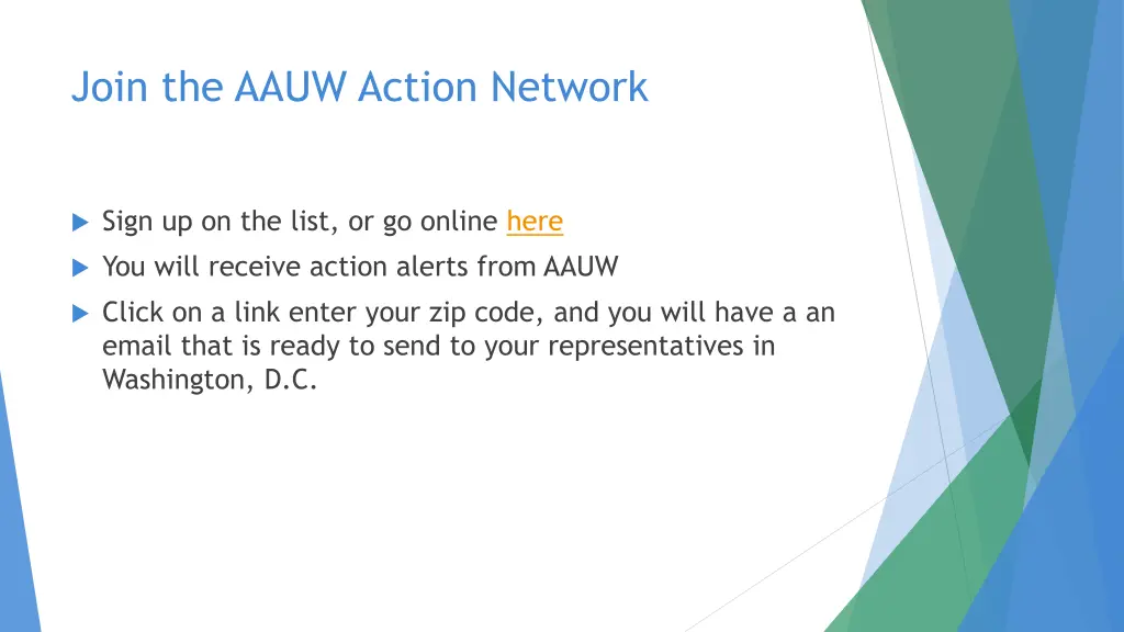 join the aauw action network