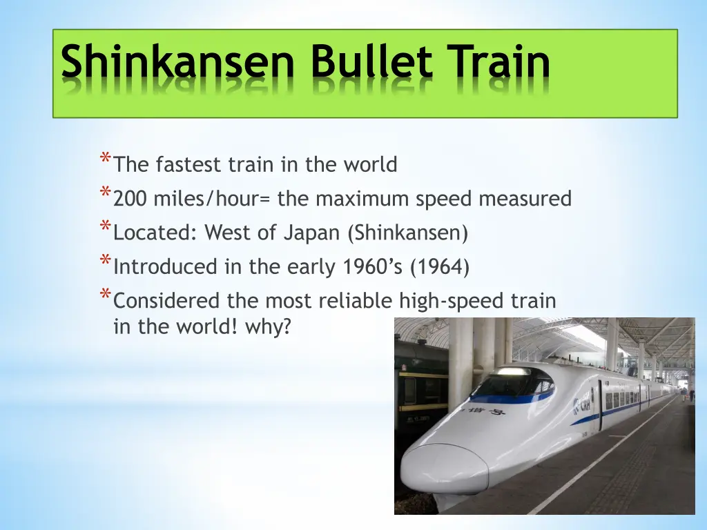shinkansen bullet train