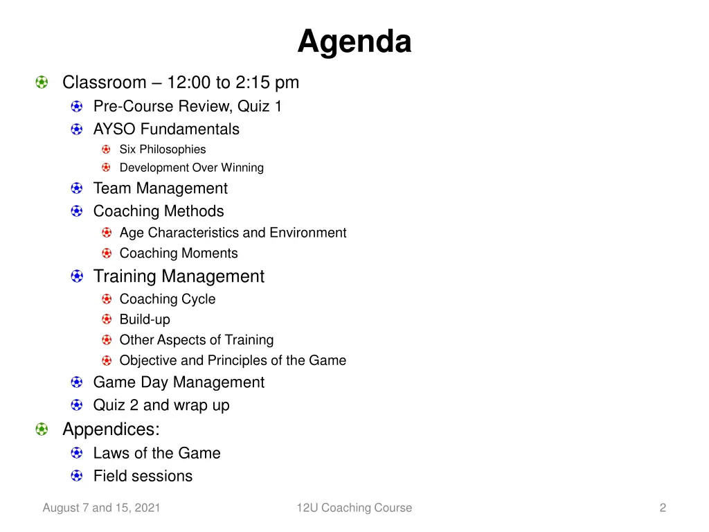 agenda