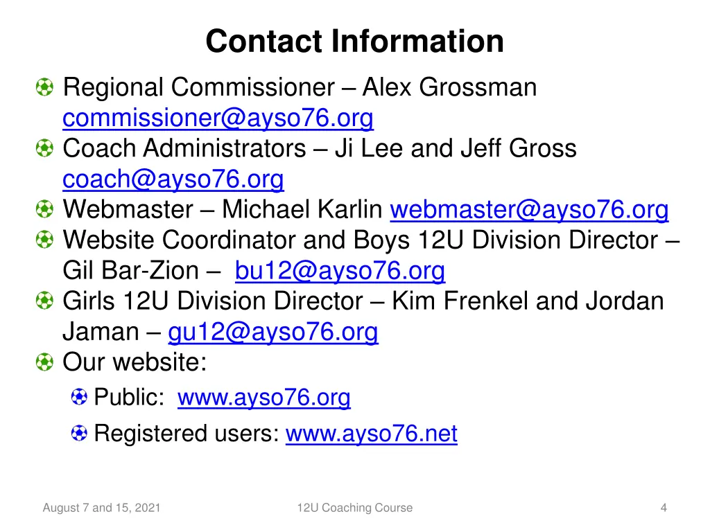 contact information regional commissioner alex