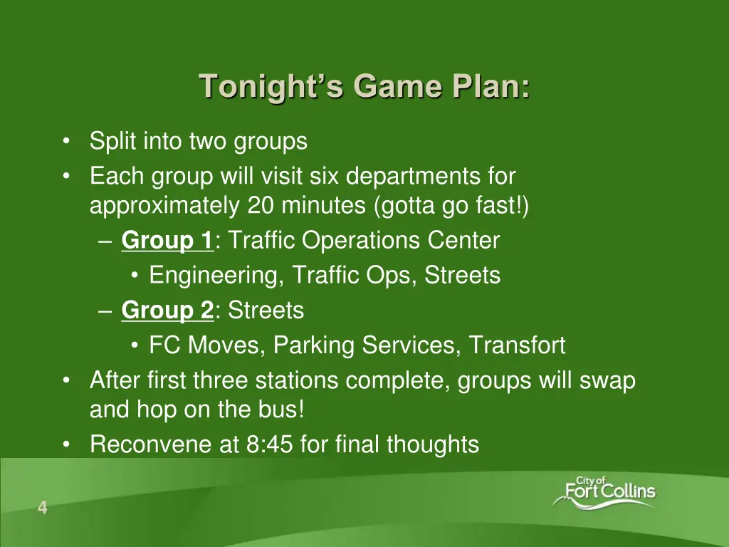 tonight s game plan