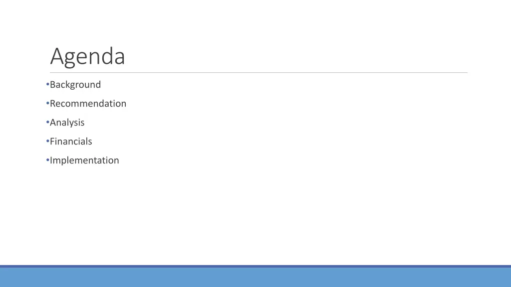agenda
