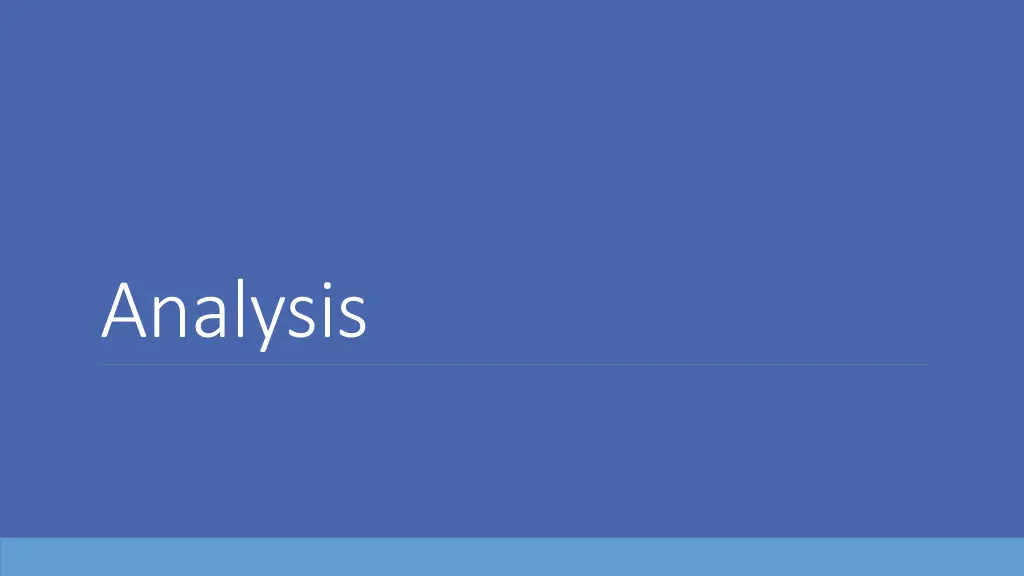 analysis