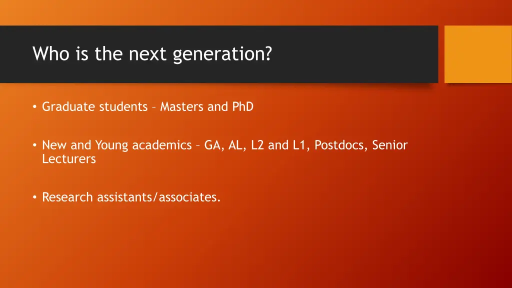 who is the next generation