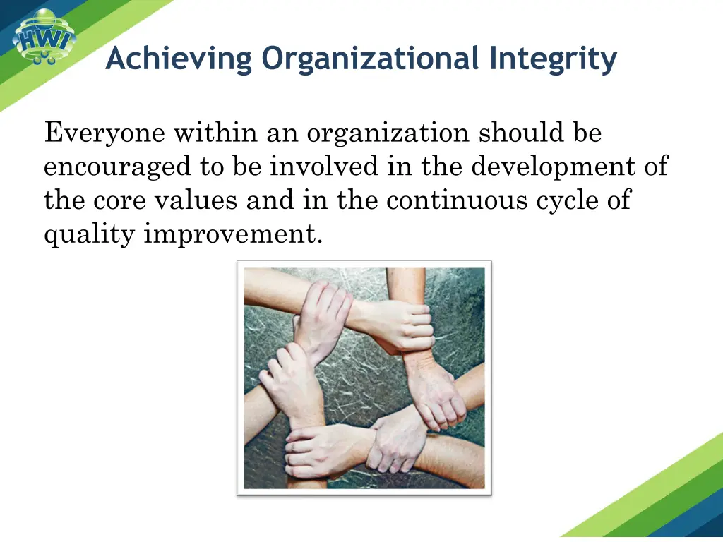 achieving organizational integrity 4