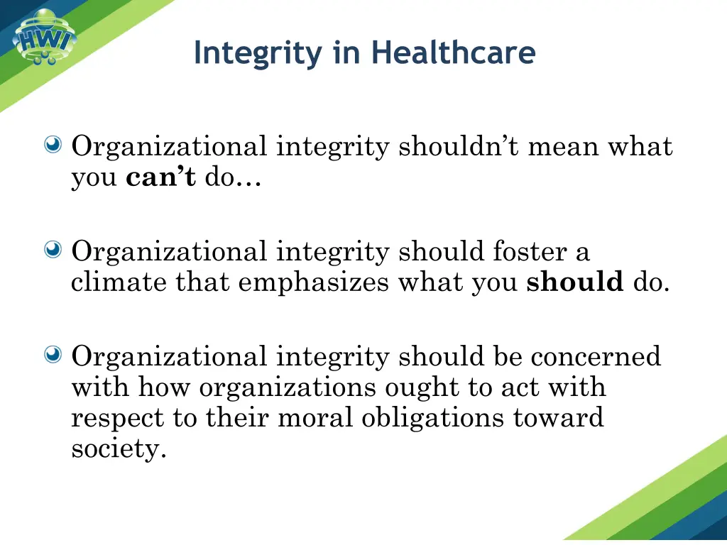 integrity in healthcare 1
