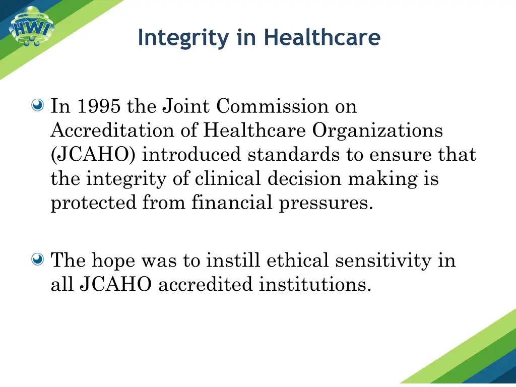 integrity in healthcare