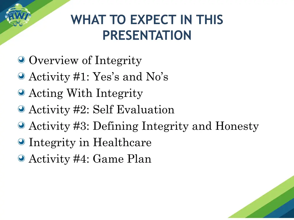 what to expect in this presentation