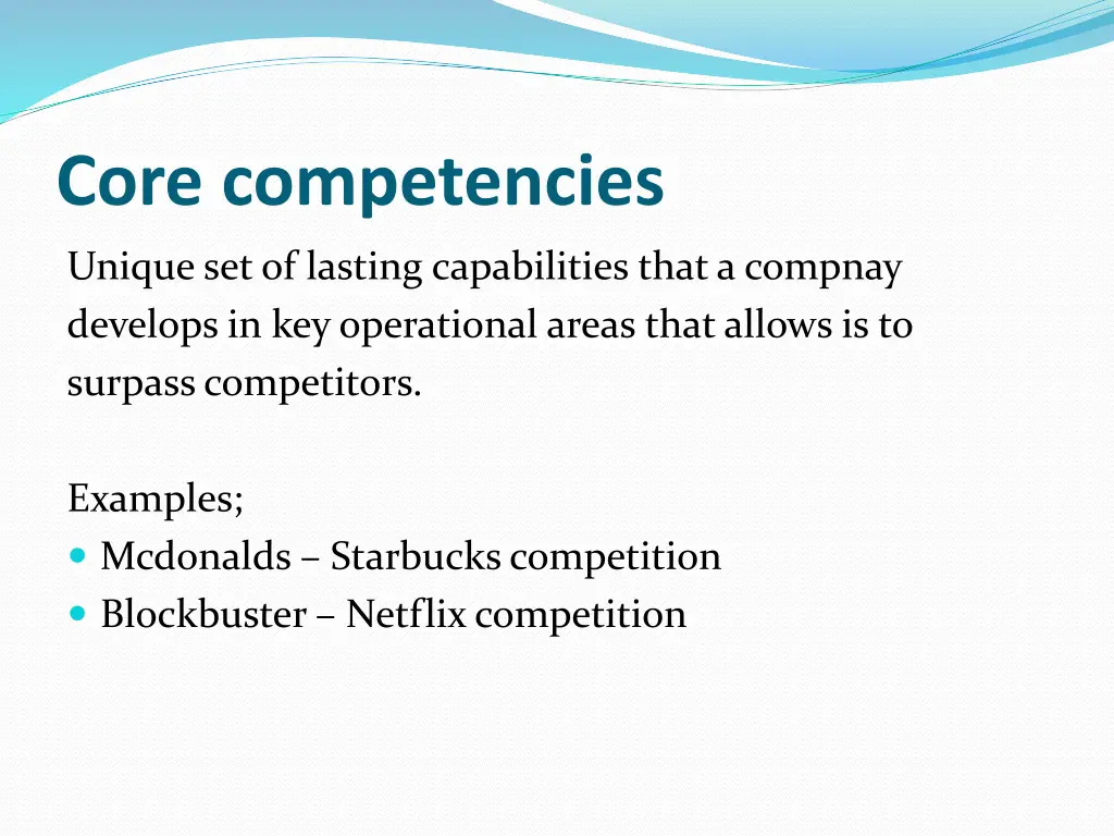 core competencies