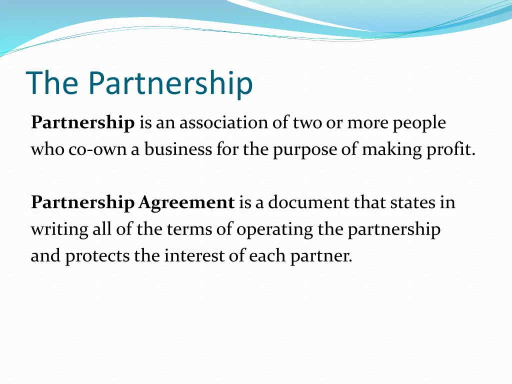 the partnership