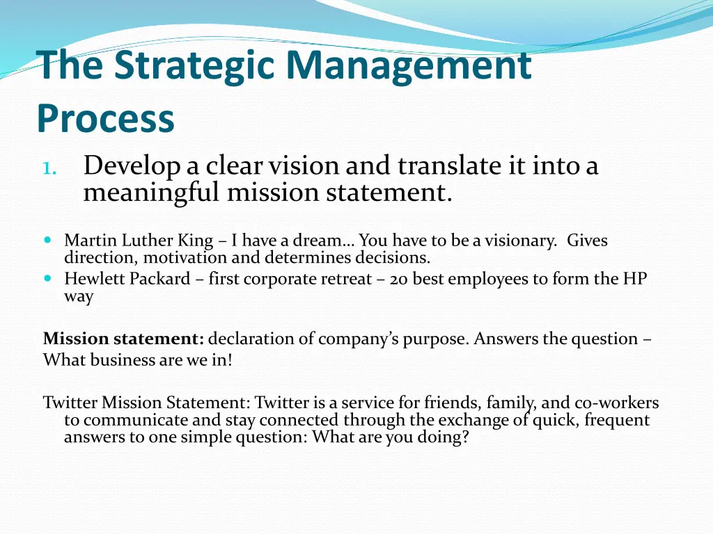 the strategic management process 1 develop