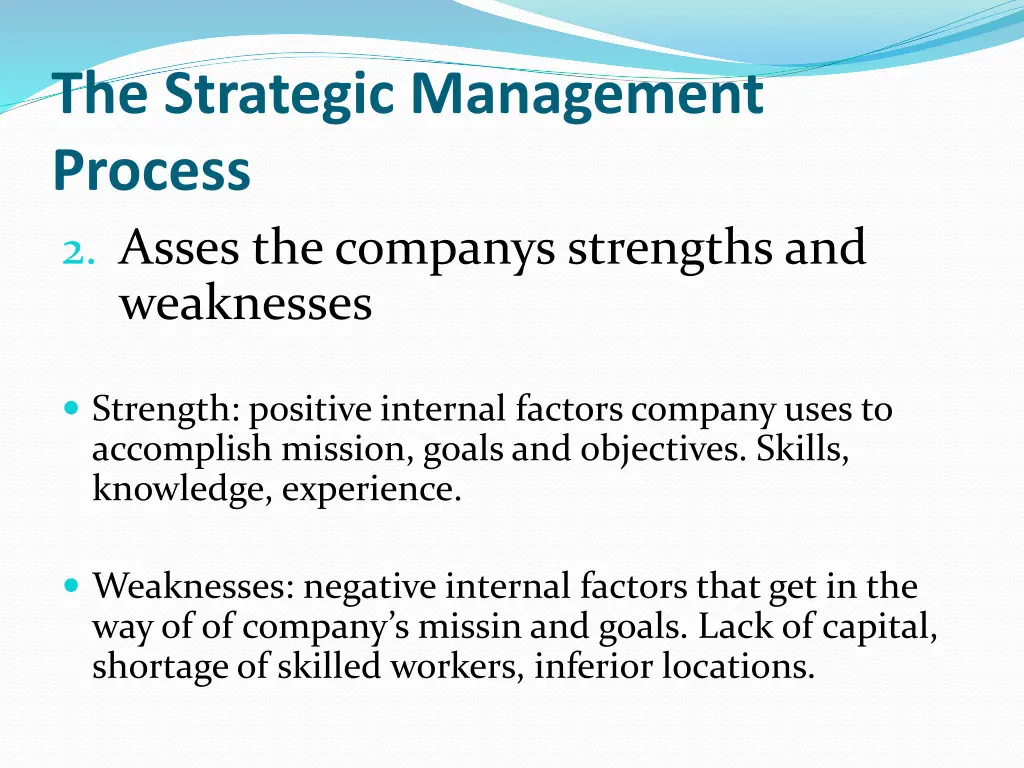 the strategic management process 2 asses