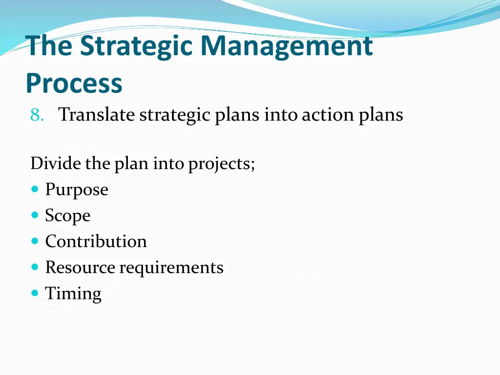 the strategic management process 8 translate
