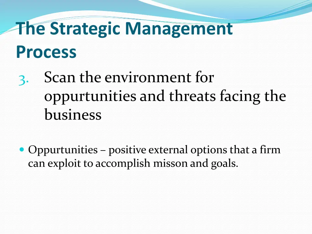 the strategic management process scan