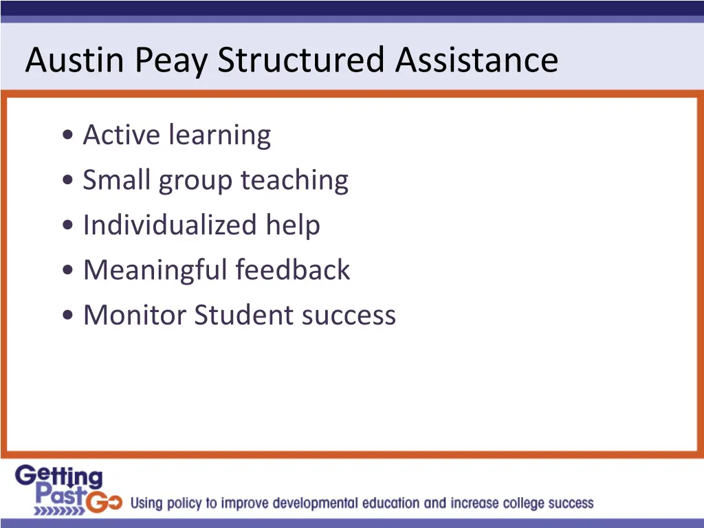 austin peay structured assistance
