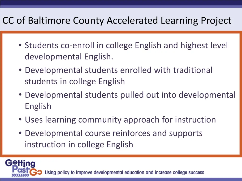 cc of baltimore county accelerated learning