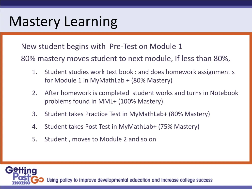 mastery learning
