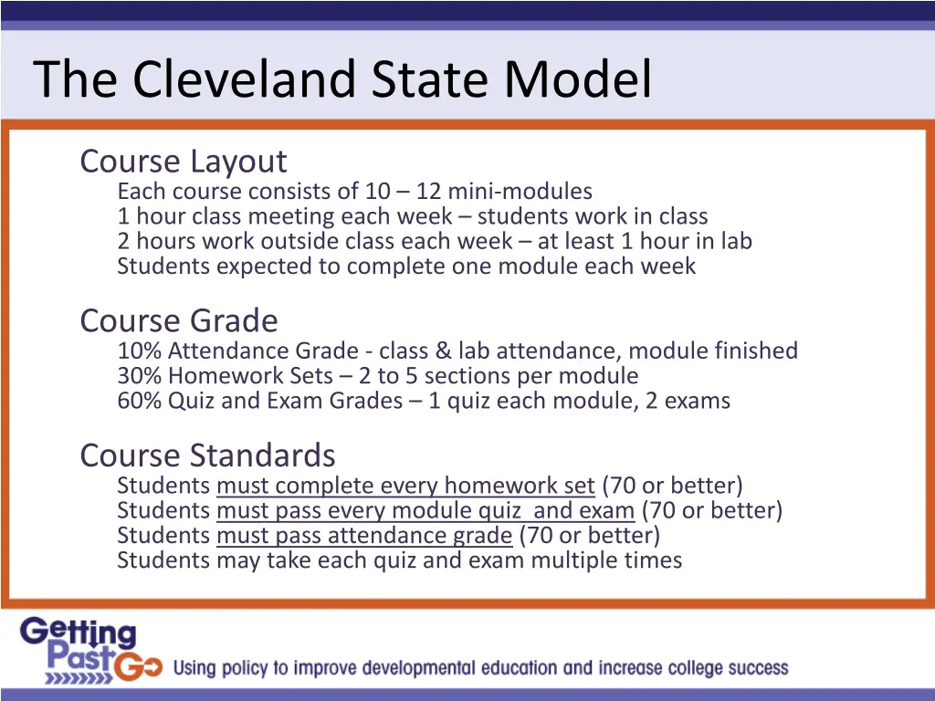 the cleveland state model