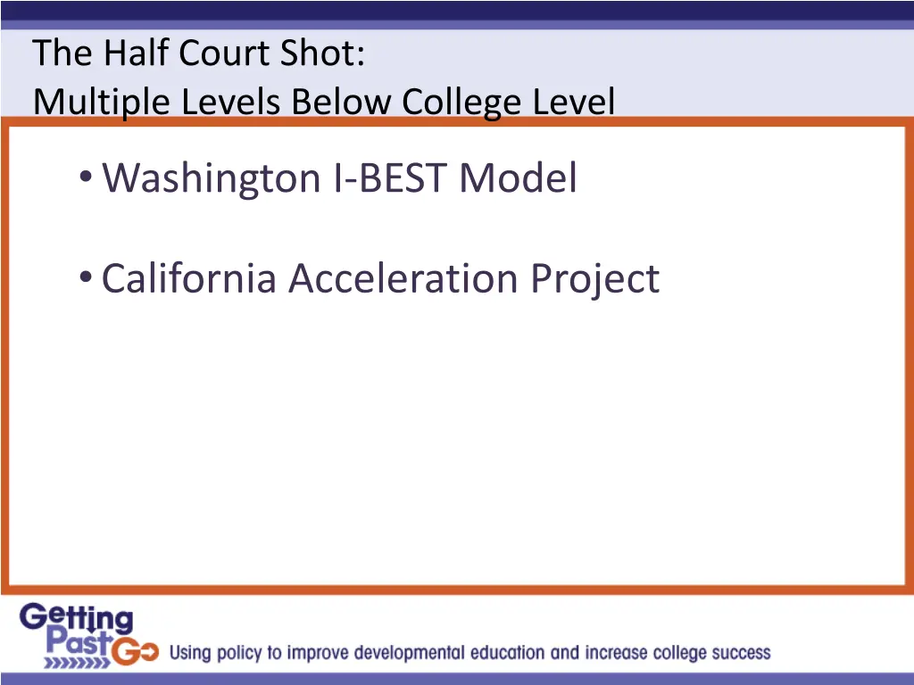 the half court shot multiple levels below college