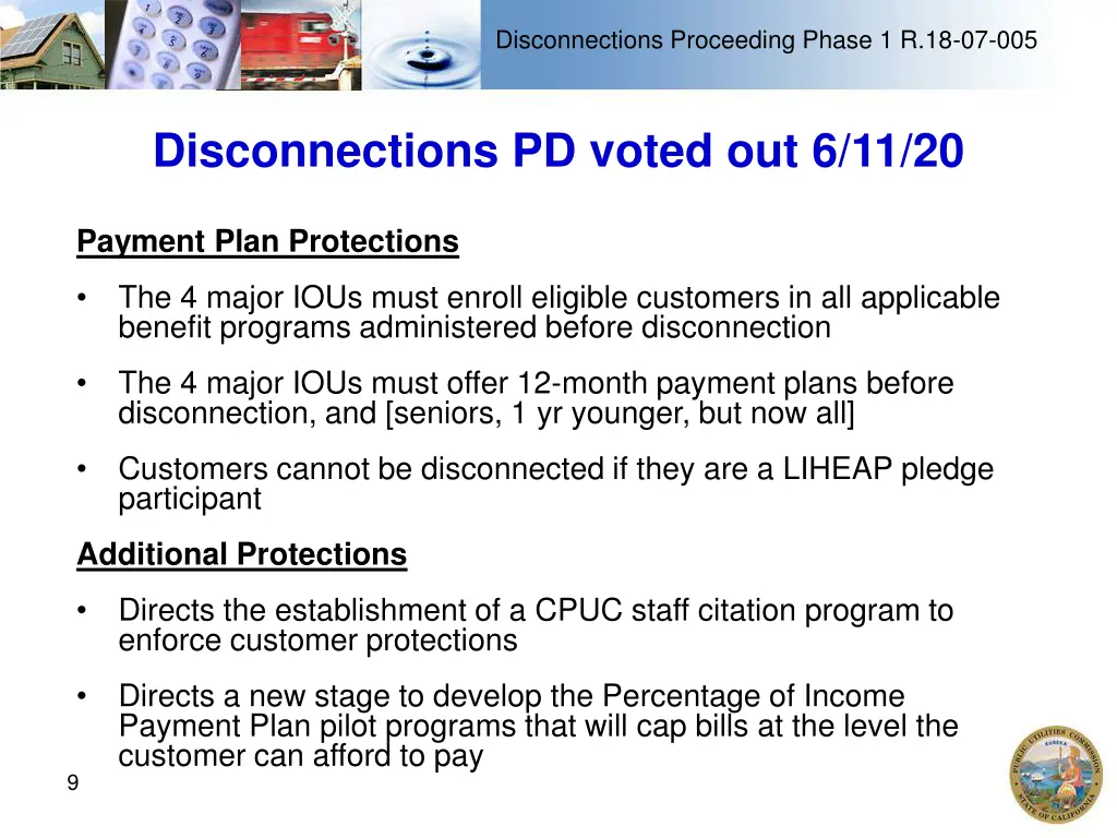 disconnections proceeding phase 1 r 18 07 005 2