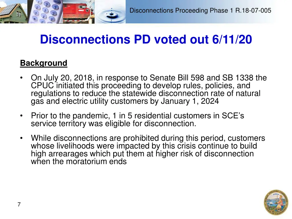 disconnections proceeding phase 1 r 18 07 005