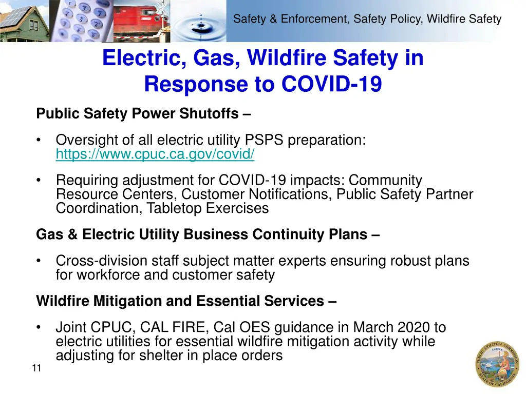 safety enforcement safety policy wildfire safety