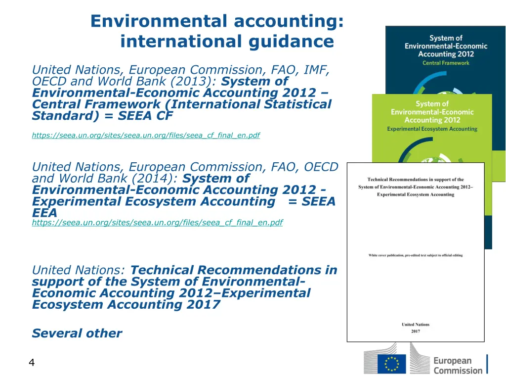 environmental accounting international guidance