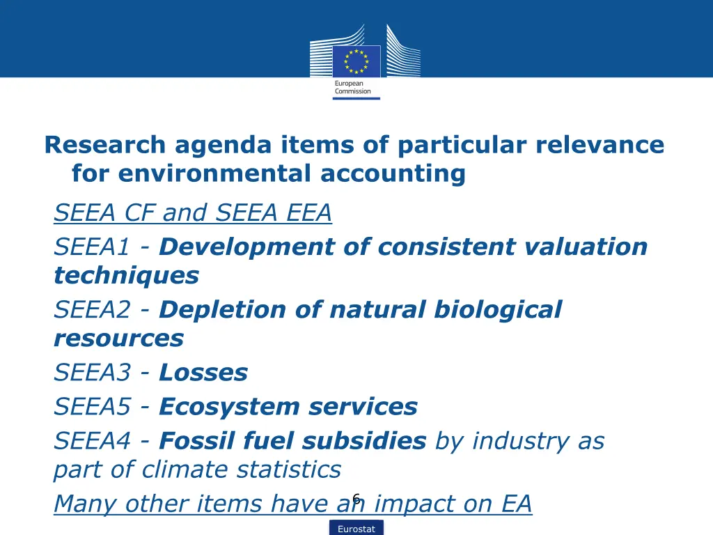 research agenda items of particular relevance