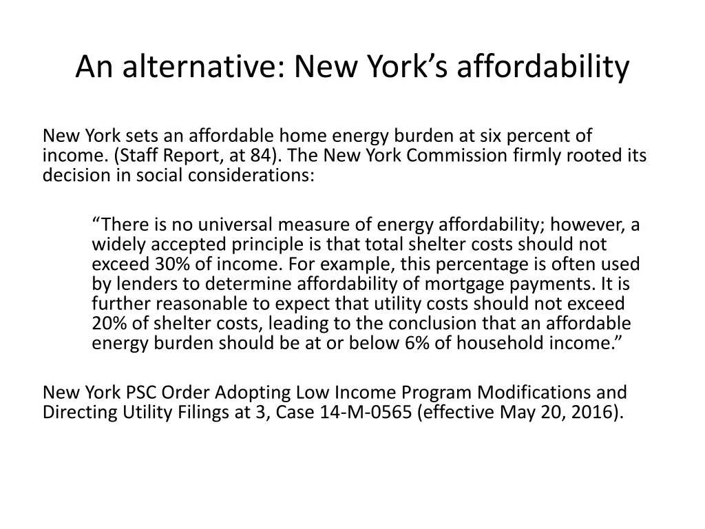 an alternative new york s affordability