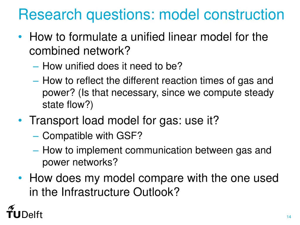 research questions model construction