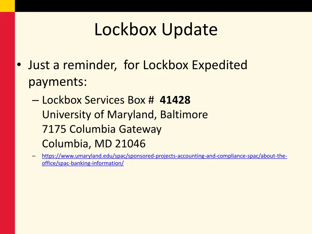 lockbox update