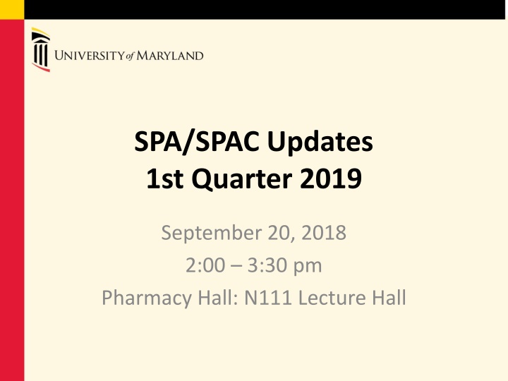 spa spac updates 1st quarter 2019
