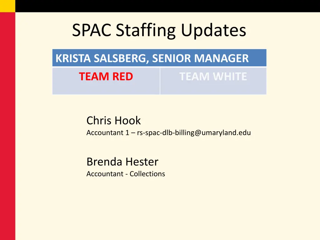spac staffing updates 2