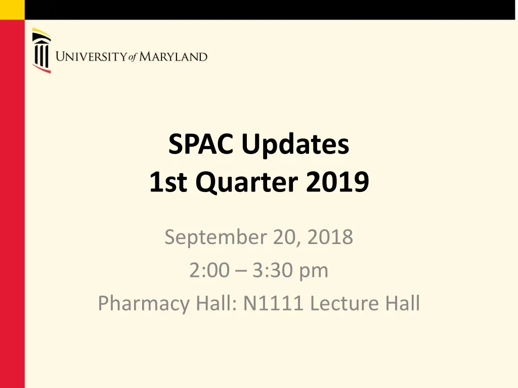 spac updates 1st quarter 2019