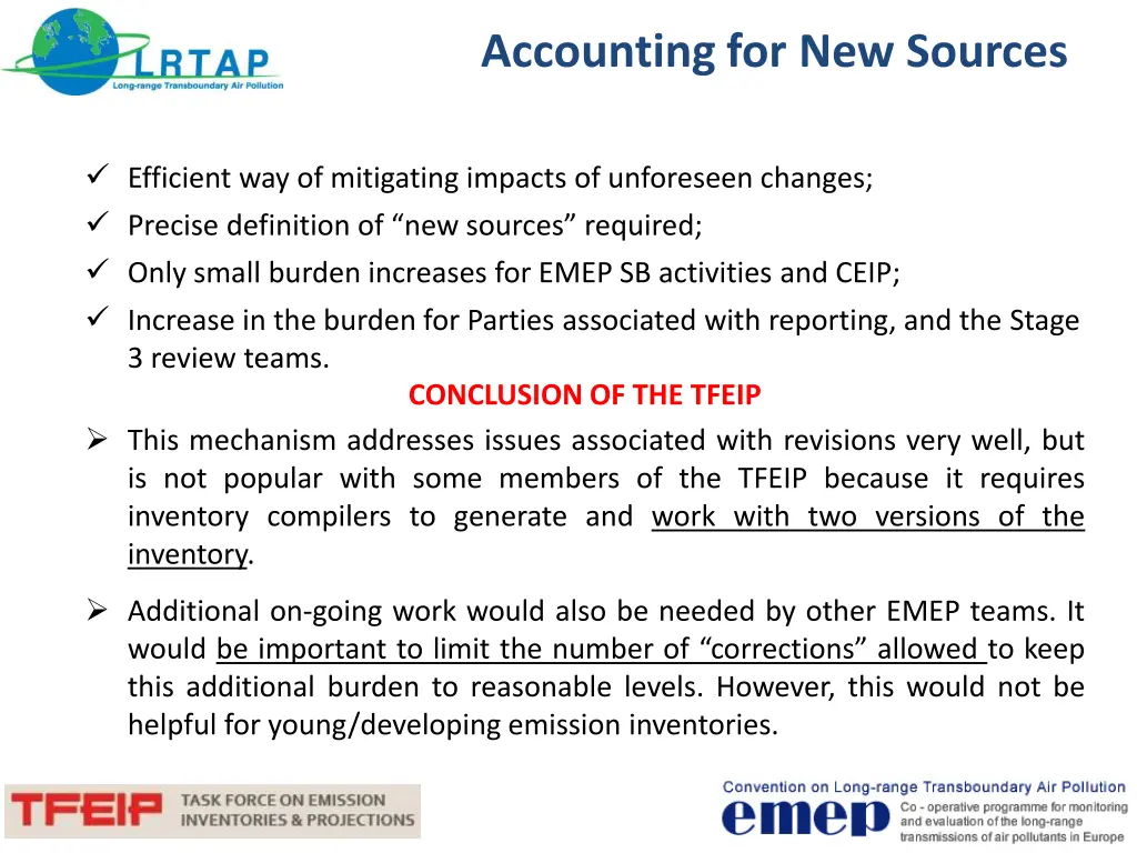 accounting for new sources 1