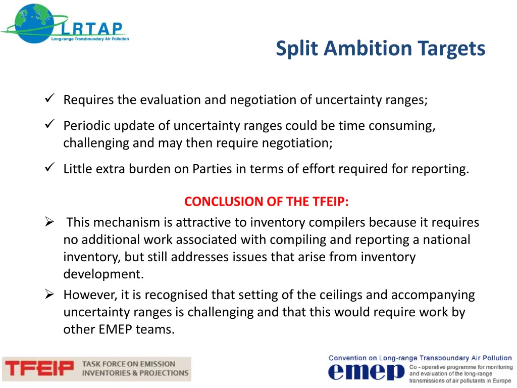 split ambition targets 1