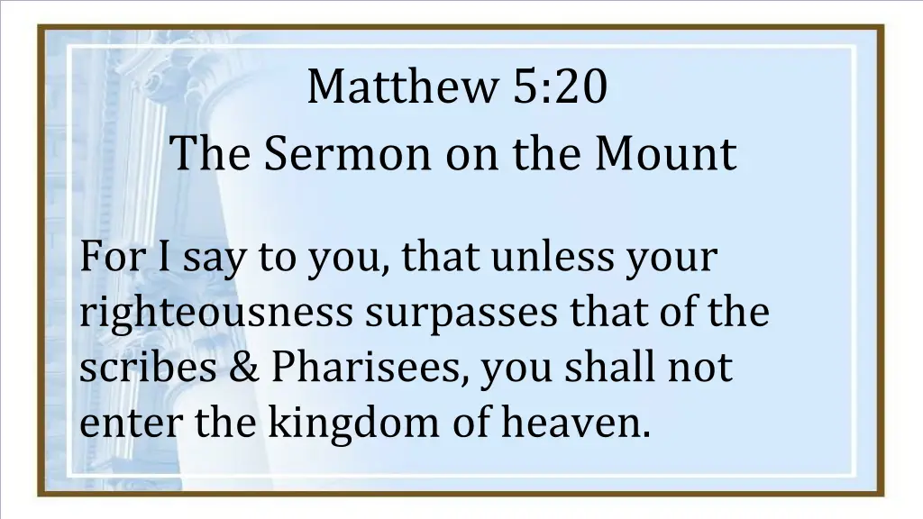 matthew 5 20 the sermon on the mount