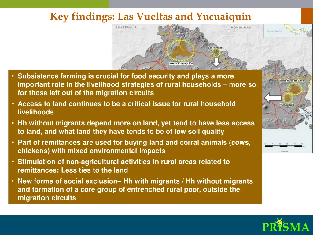 key findings las vueltas and yucuaiquin 1