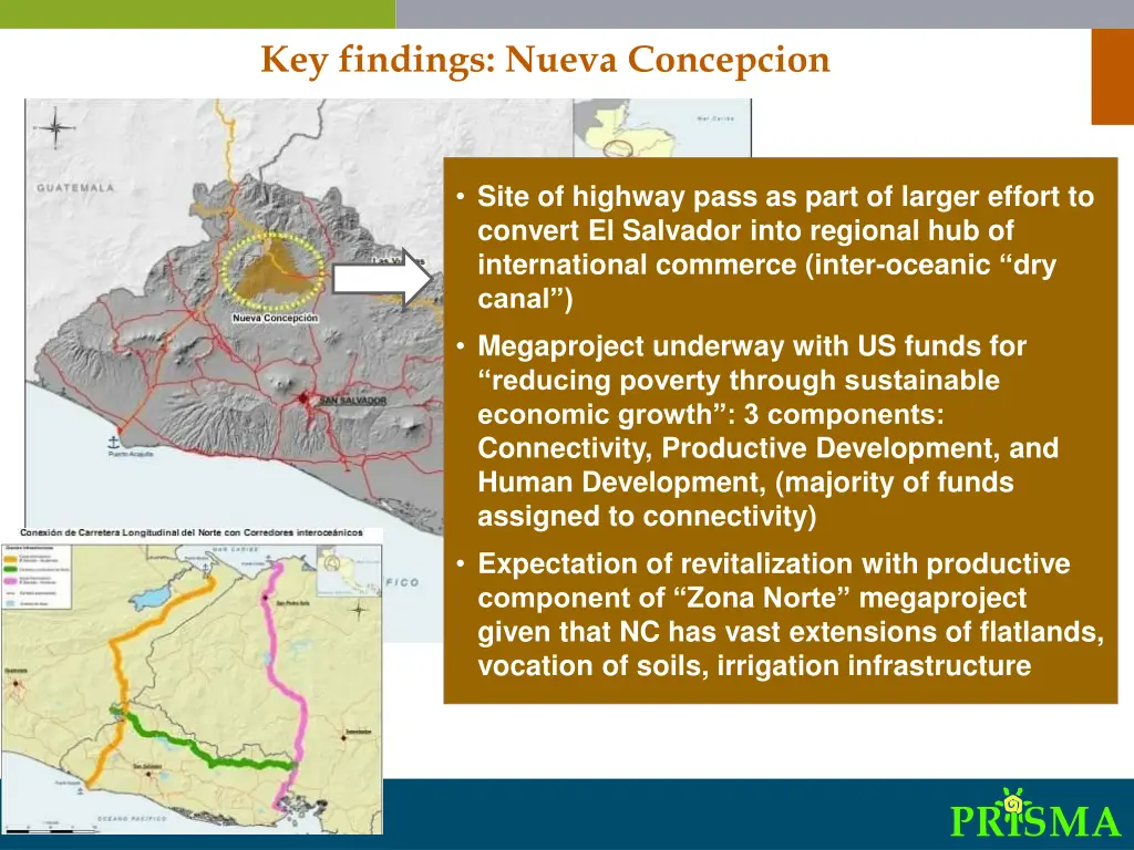 key findings nueva concepcion