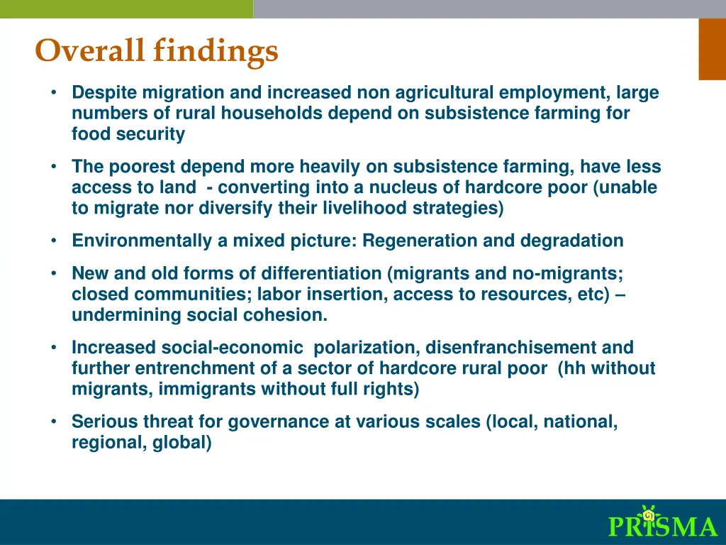 overall findings