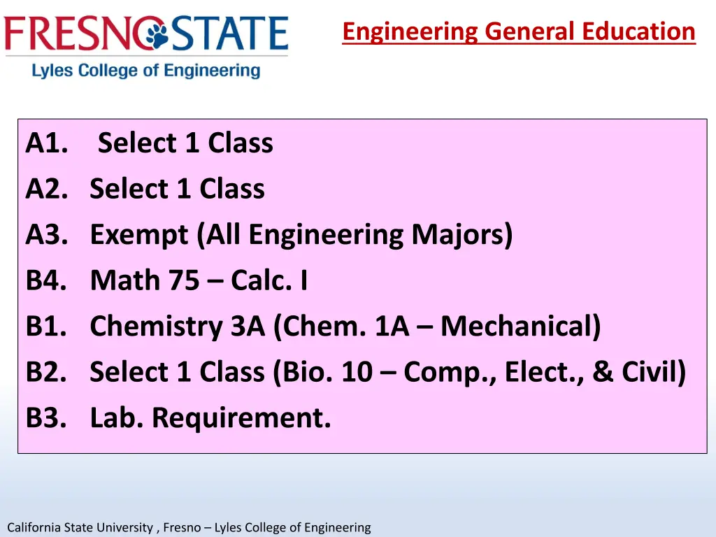 engineering general education