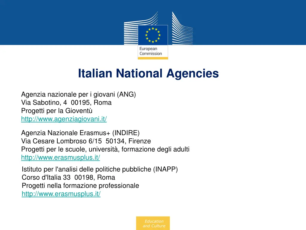 italian national agencies