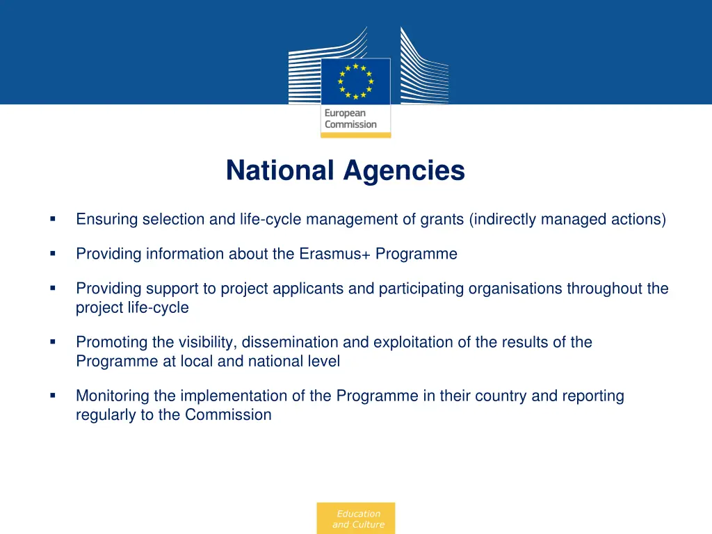 national agencies